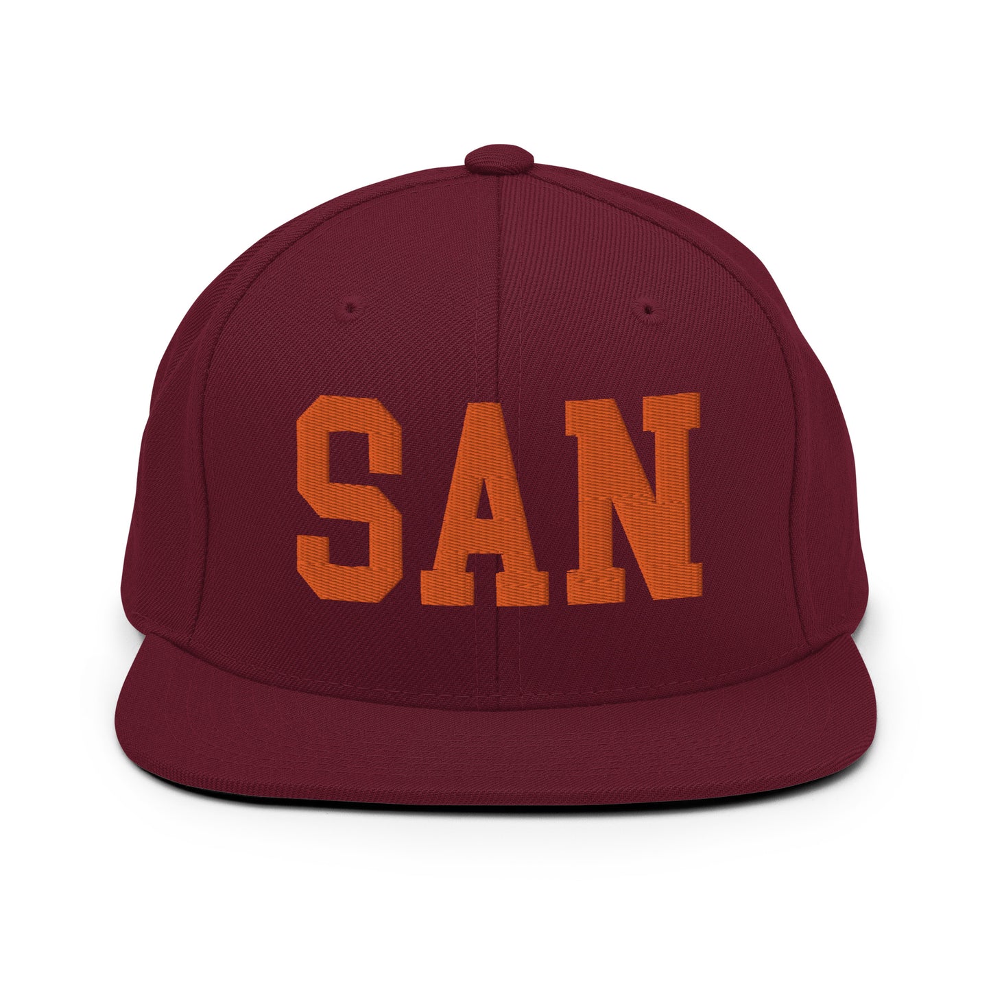 College-Style Classic Snapback Hat • Orange • SAN San Diego • YHM Designs - Image 11