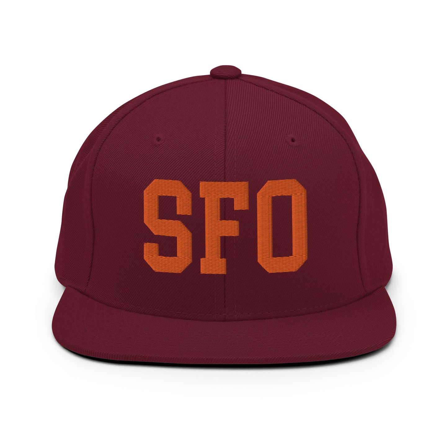 College-Style Classic Snapback Hat • Orange • SFO San Francisco • YHM Designs - Image 11