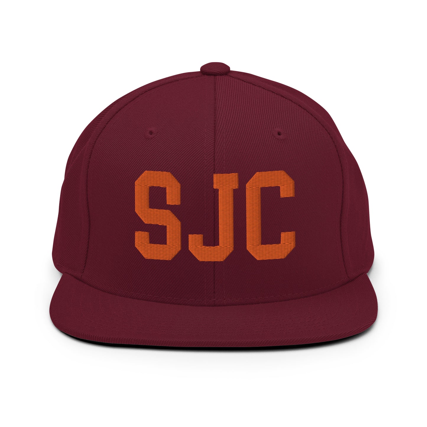 College-Style Classic Snapback Hat • Orange • SJC San Jose • YHM Designs - Image 11