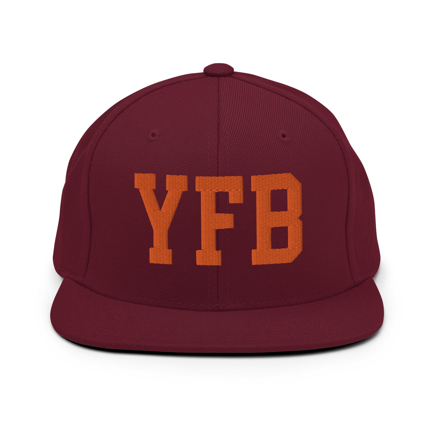 College-Style Classic Snapback Hat • Orange • YFB Iqaluit Souvenir • YHM Designs - Image 11