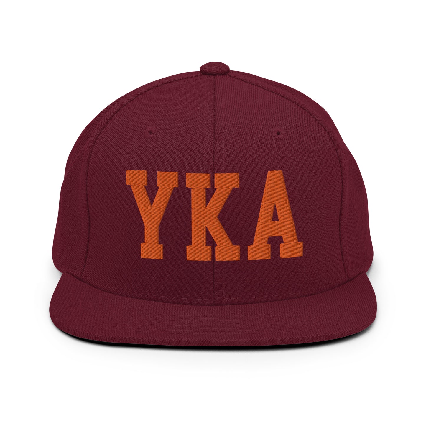 College-Style Classic Snapback Hat • Orange • YKA Kamloops • YHM Designs - Image 11
