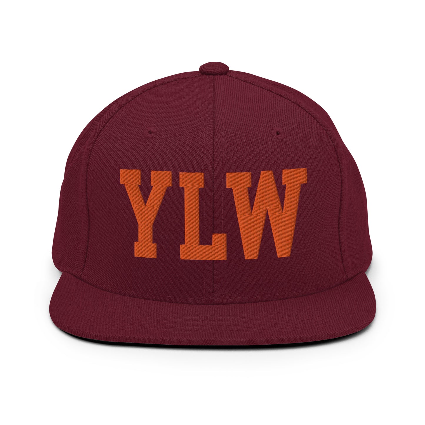 College-Style Classic Snapback Hat • Orange • YLW Kelowna • YHM Designs - Image 11