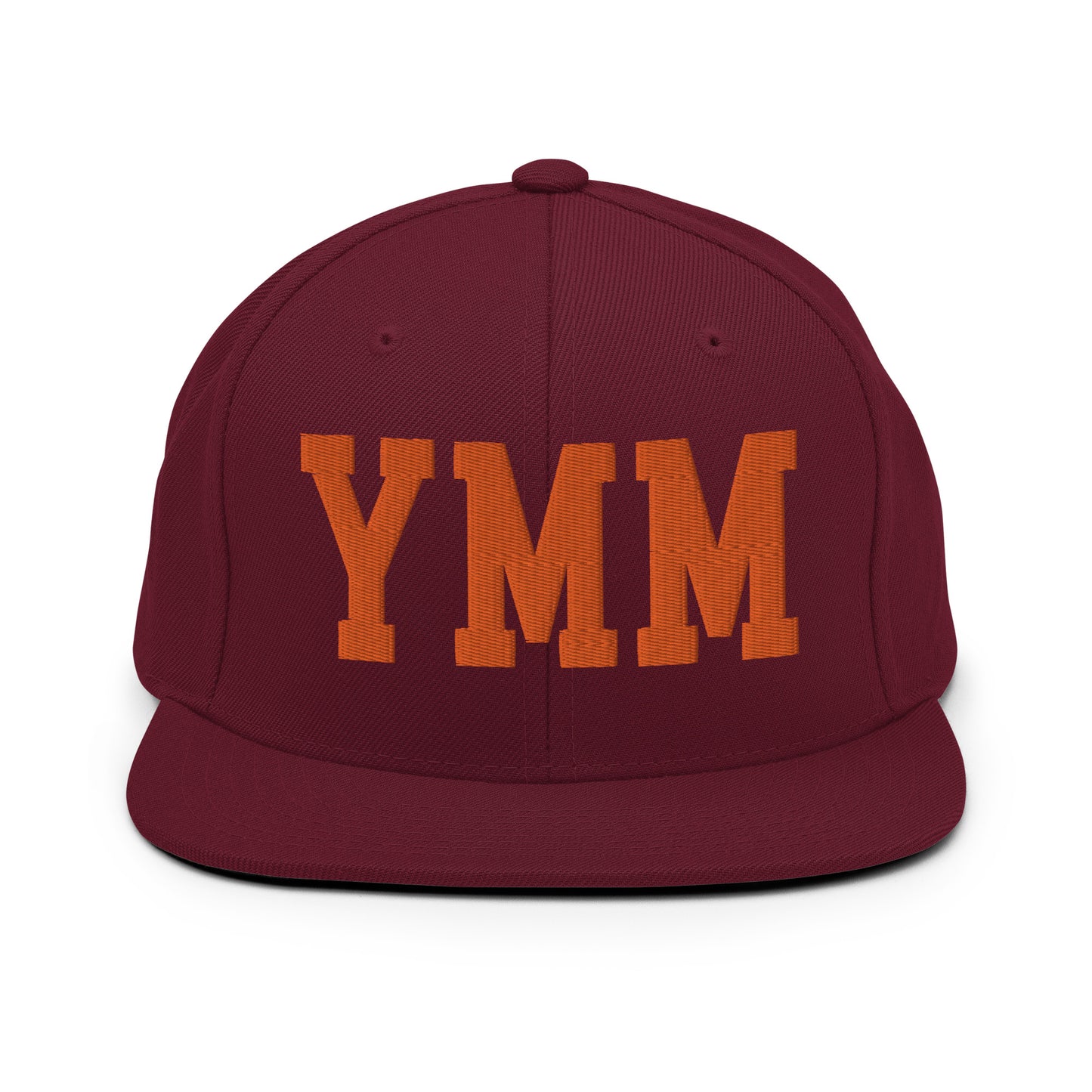College-Style Classic Snapback Hat • Orange • YMM Fort McMurray • YHM Designs - Image 11