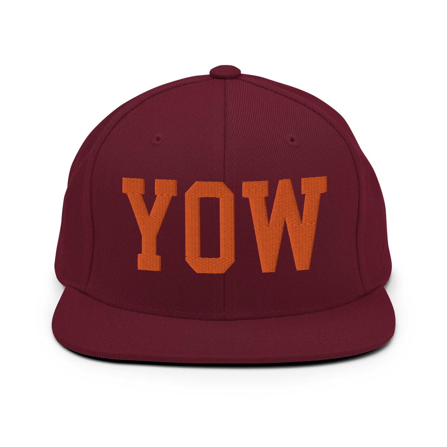 College-Style Classic Snapback Hat • Orange • YOW Ottawa • YHM Designs - Image 11