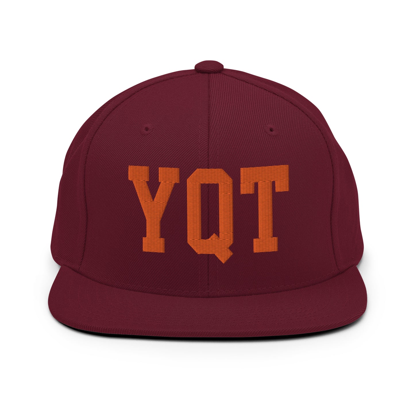 College-Style Classic Snapback Hat • Orange • YQT Thunder Bay • YHM Designs - Image 11