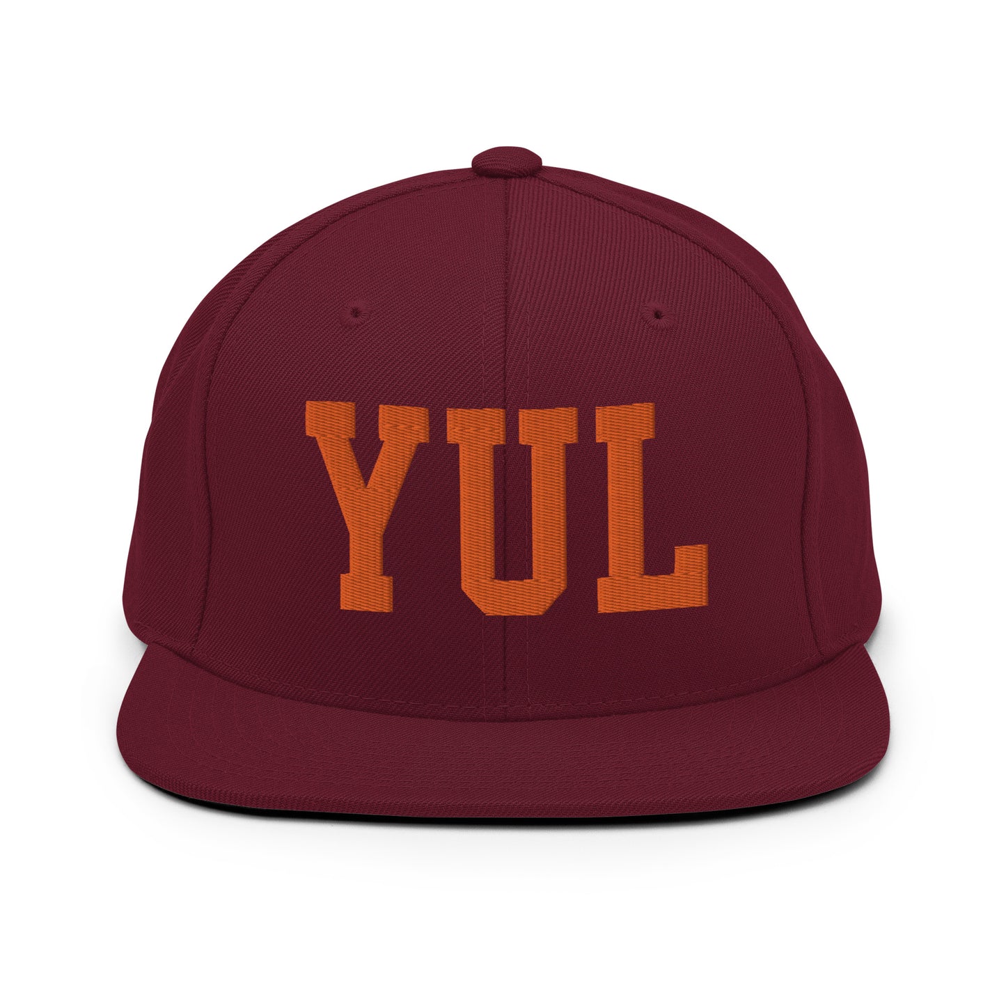College-Style Classic Snapback Hat • Orange • YUL Montreal • YHM Designs - Image 11