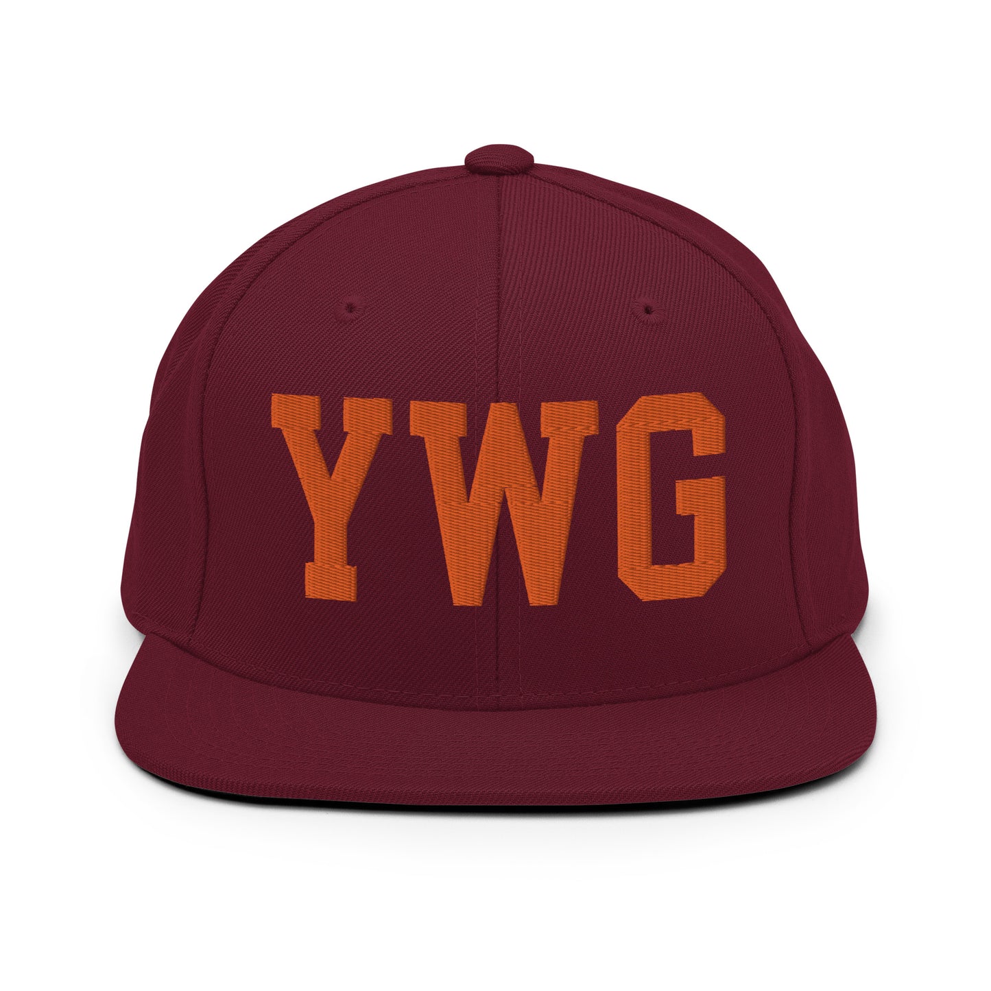 College-Style Classic Snapback Hat • Orange • YWG Winnipeg • YHM Designs - Image 11