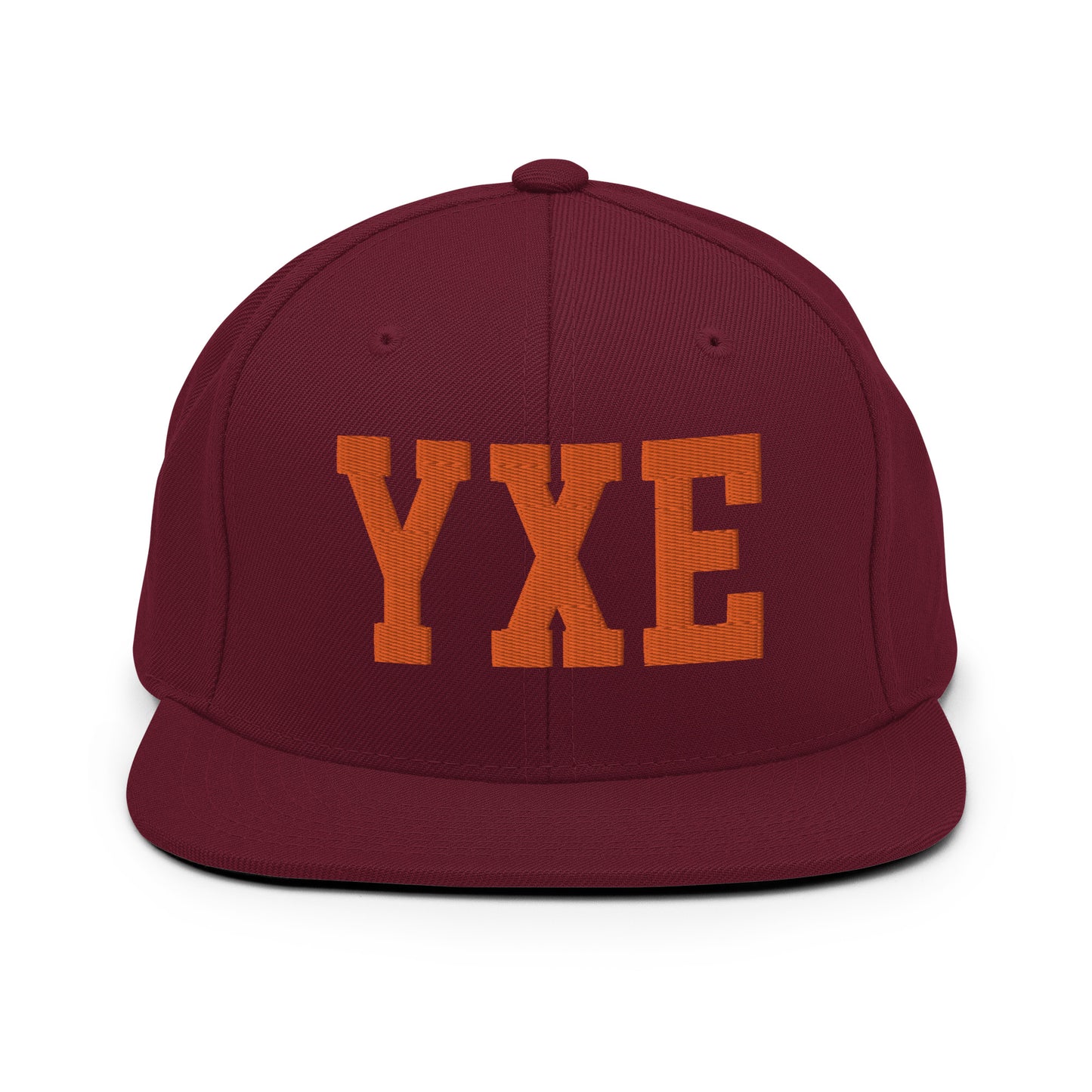 College-Style Classic Snapback Hat • Orange • YXE Saskatoon • YHM Designs - Image 11