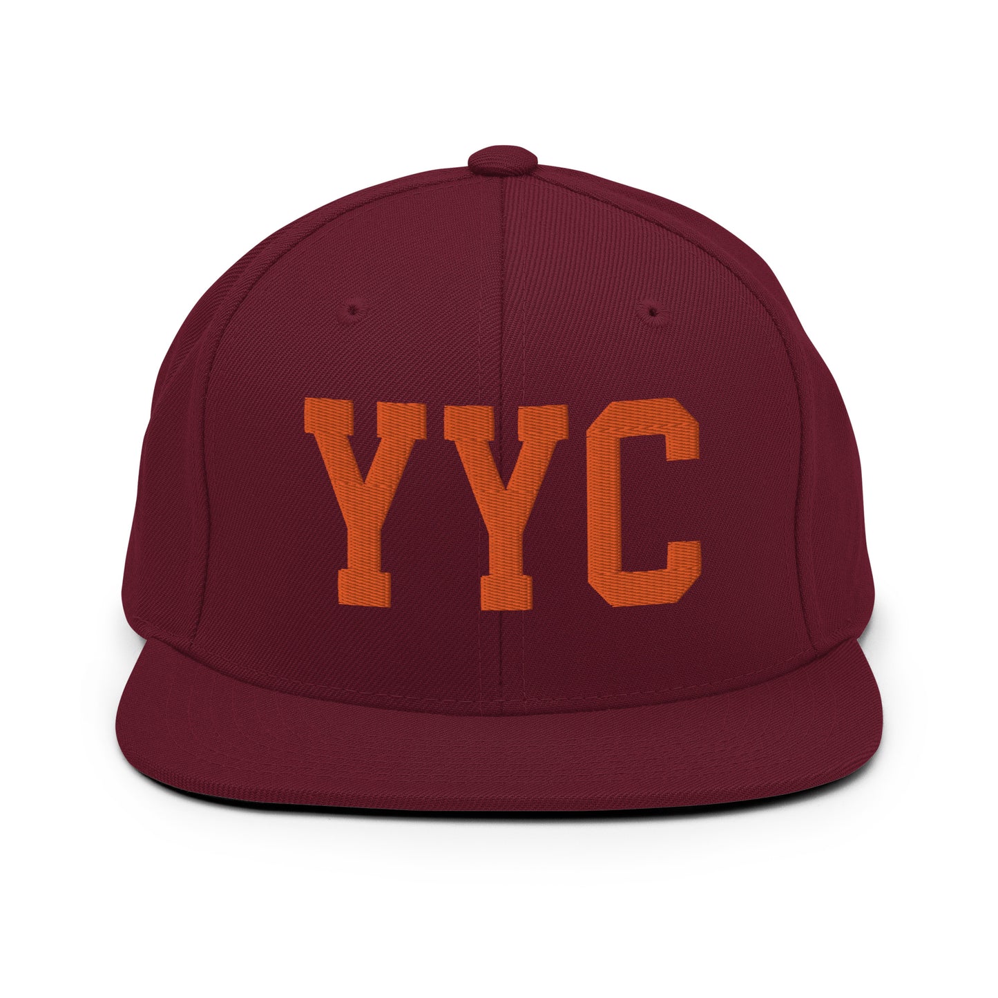 College-Style Classic Snapback Hat • Orange • YYC Calgary • YHM Designs - Image 11