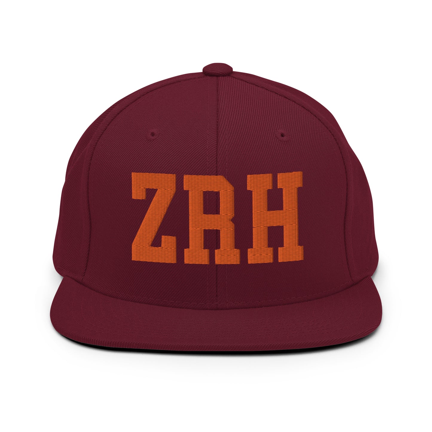 College-Style Classic Snapback Hat • Orange • ZRH Zurich • YHM Designs - Image 11