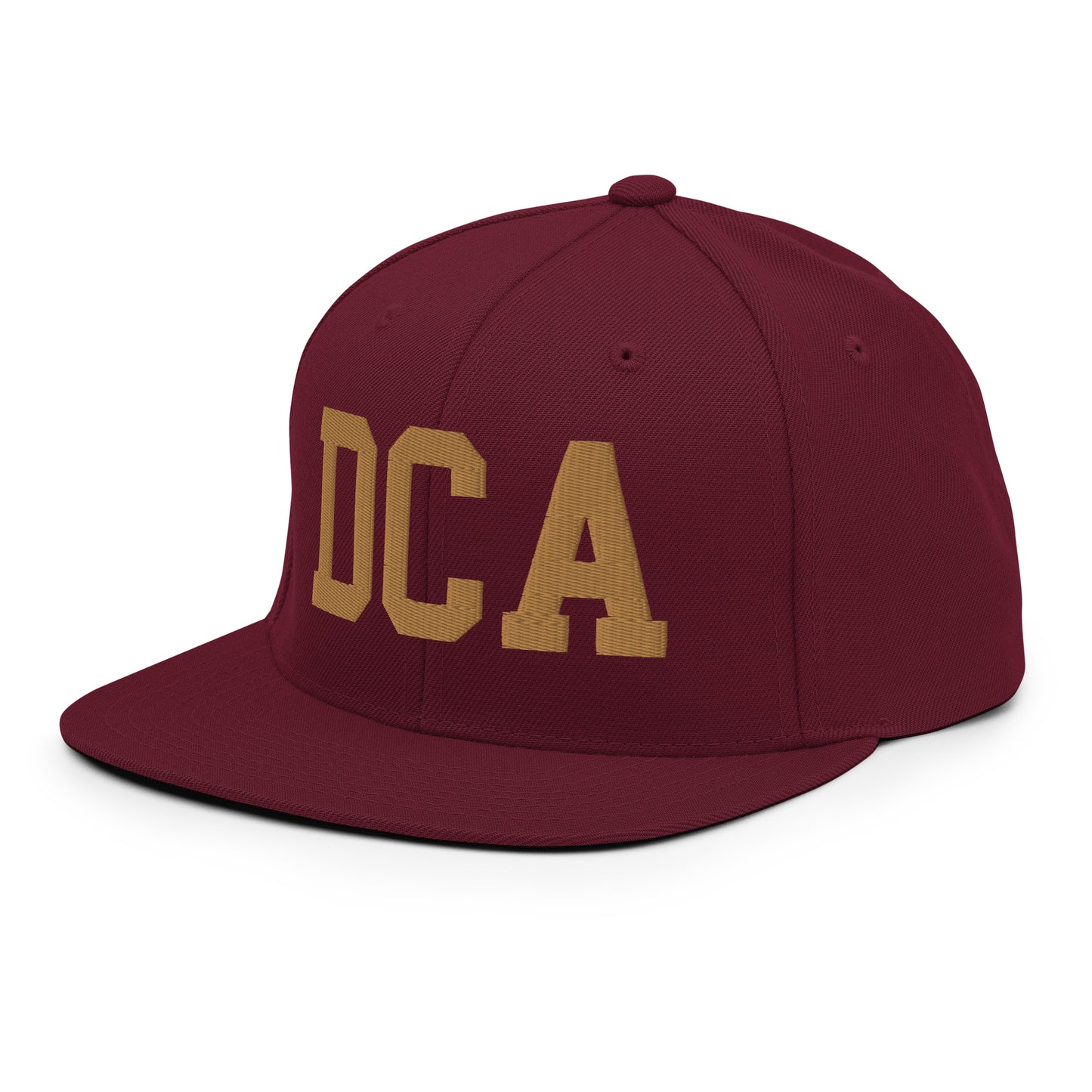 College-Style Classic Snapback Hat • Old Gold • DCA Washington • YHM Designs - Image 12