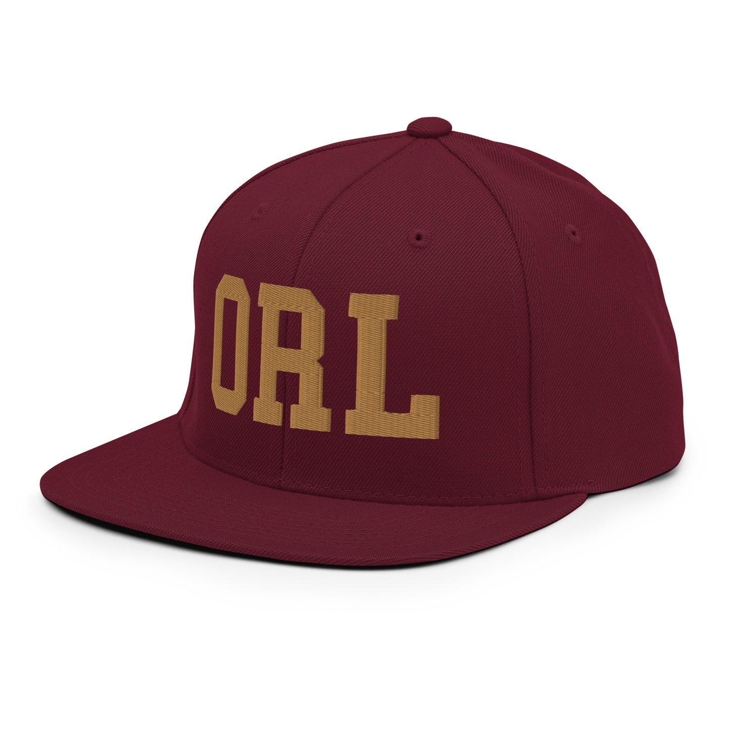 College-Style Classic Snapback Hat • Old Gold • ORL Orlando Souvenir • YHM Designs - Image 12