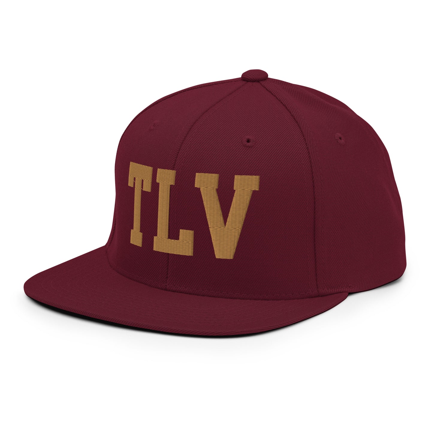 College-Style Classic Snapback Hat • Old Gold • TLV Tel Aviv • YHM Designs - Image 12
