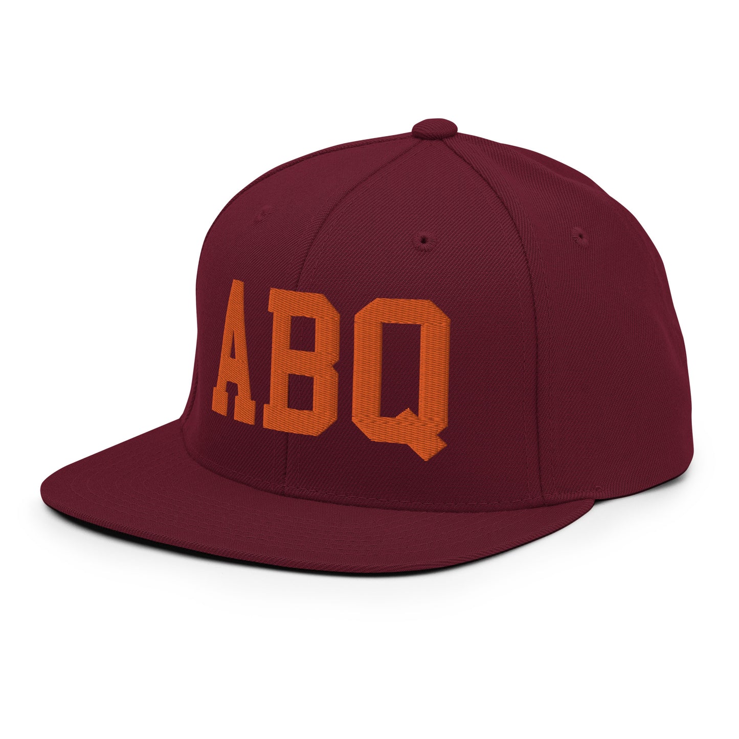 College-Style Classic Snapback Hat • Orange • ABQ Albuquerque • YHM Designs - Image 13