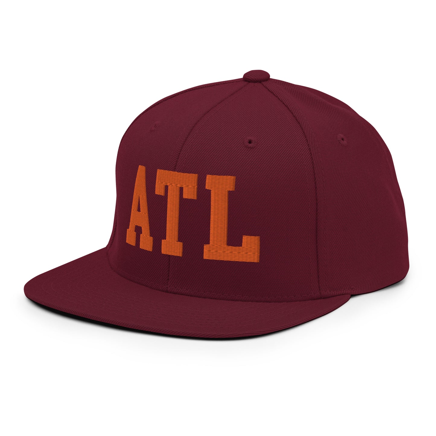 College-Style Classic Snapback Hat • Orange • ATL Atlanta • YHM Designs - Image 13