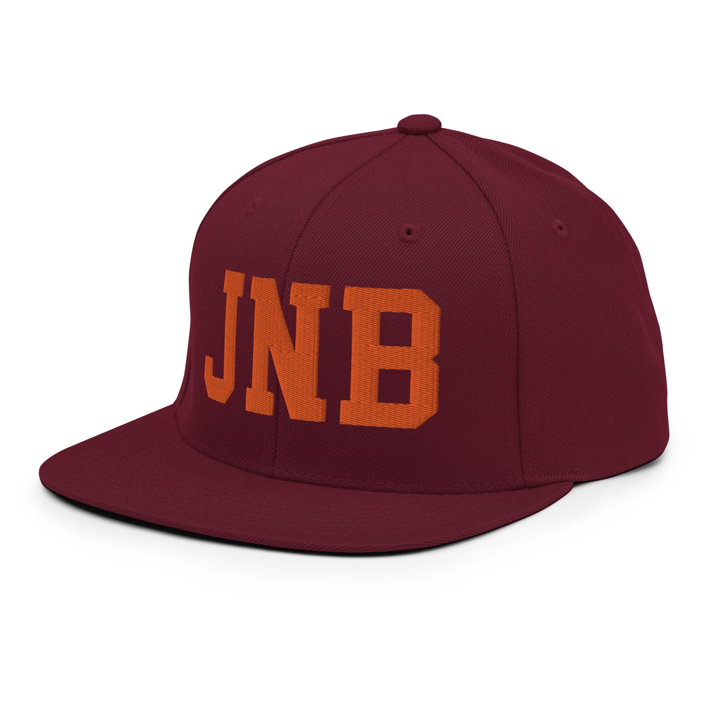 College-Style Classic Snapback Hat • Orange • JNB Johannesburg • YHM Designs - Image 13