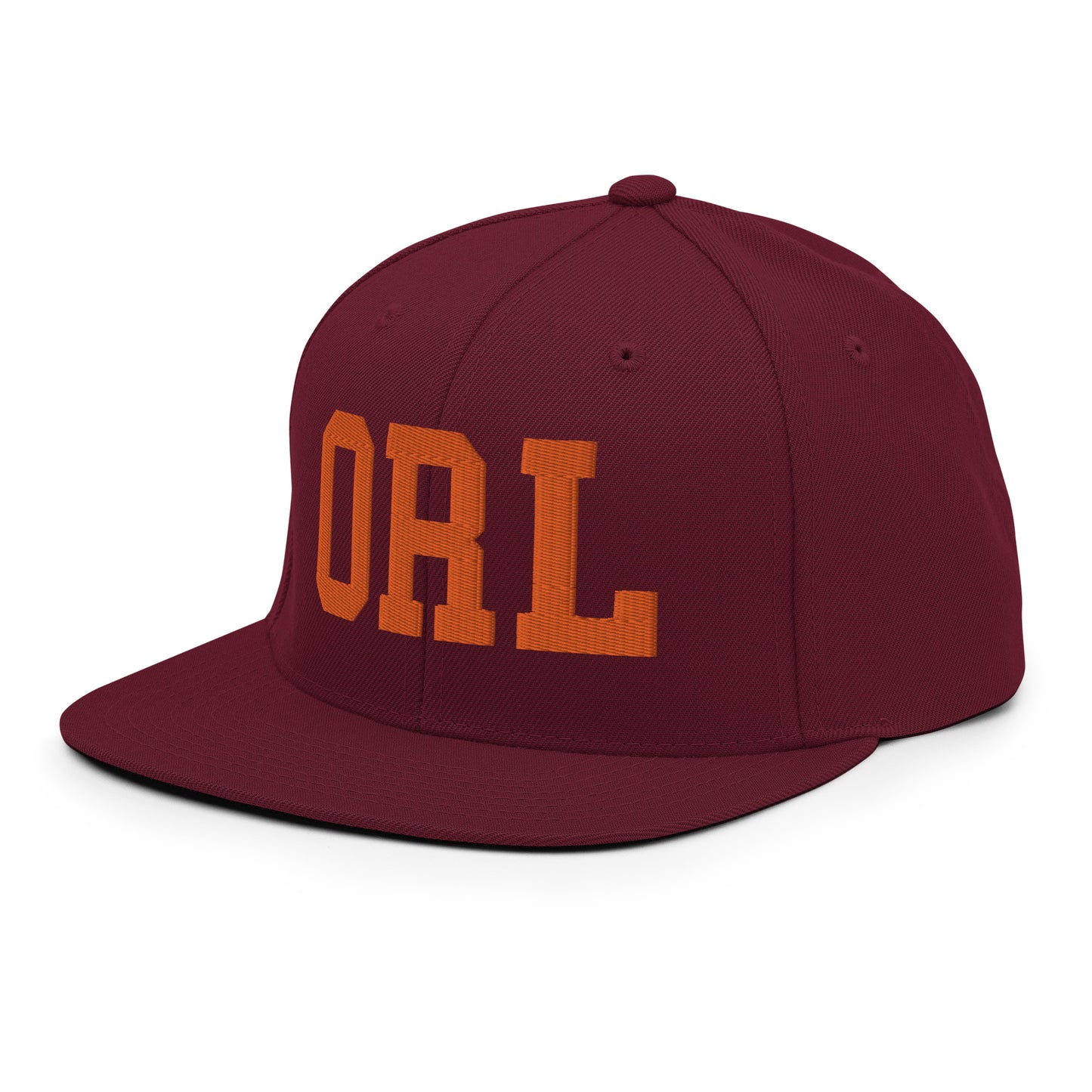 College-Style Classic Snapback Hat • Orange • ORL Orlando • YHM Designs - Image 13