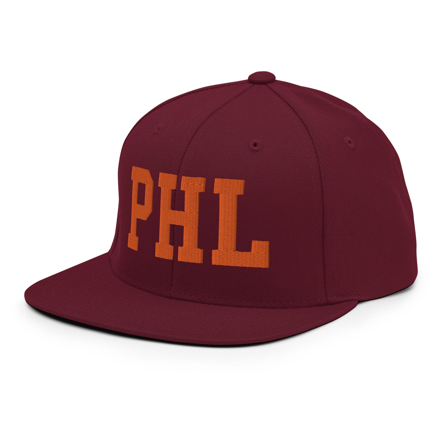 College-Style Classic Snapback Hat • Orange • PHL Philadelphia • YHM Designs - Image 13