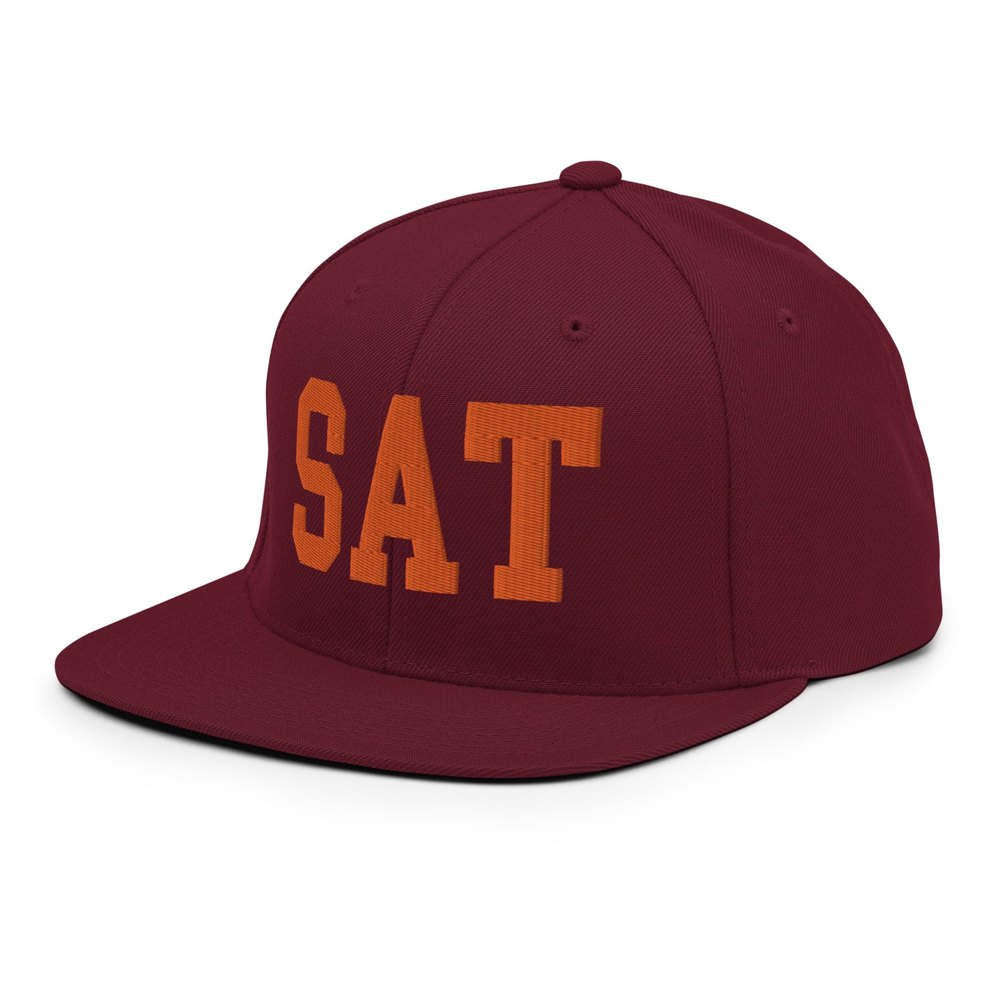 College-Style Classic Snapback Hat • Orange • SAT San Antonio • YHM Designs - Image 13