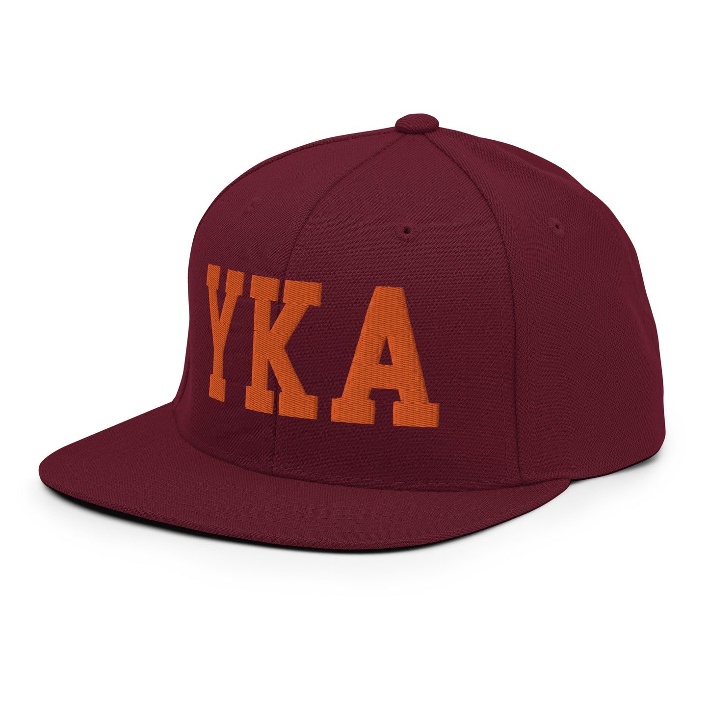 College-Style Classic Snapback Hat • Orange • YKA Kamloops • YHM Designs - Image 13