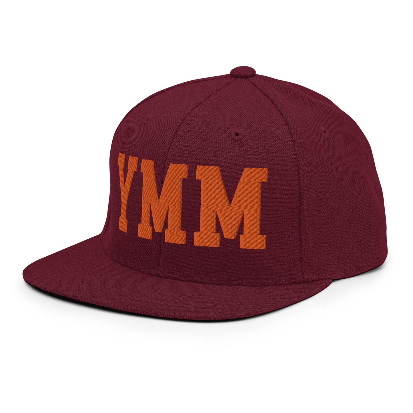College-Style Classic Snapback Hat • Orange • YMM Fort McMurray • YHM Designs - Image 13