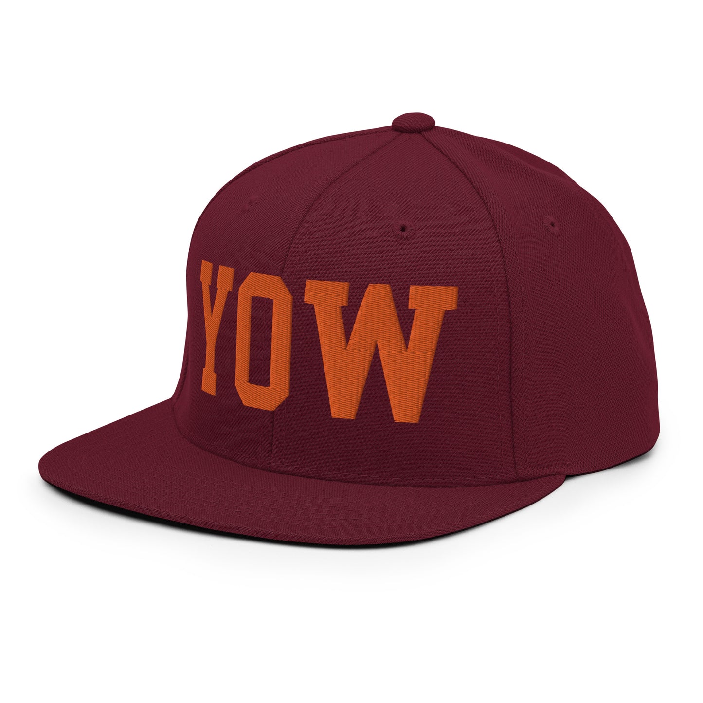 College-Style Classic Snapback Hat • Orange • YOW Ottawa • YHM Designs - Image 13