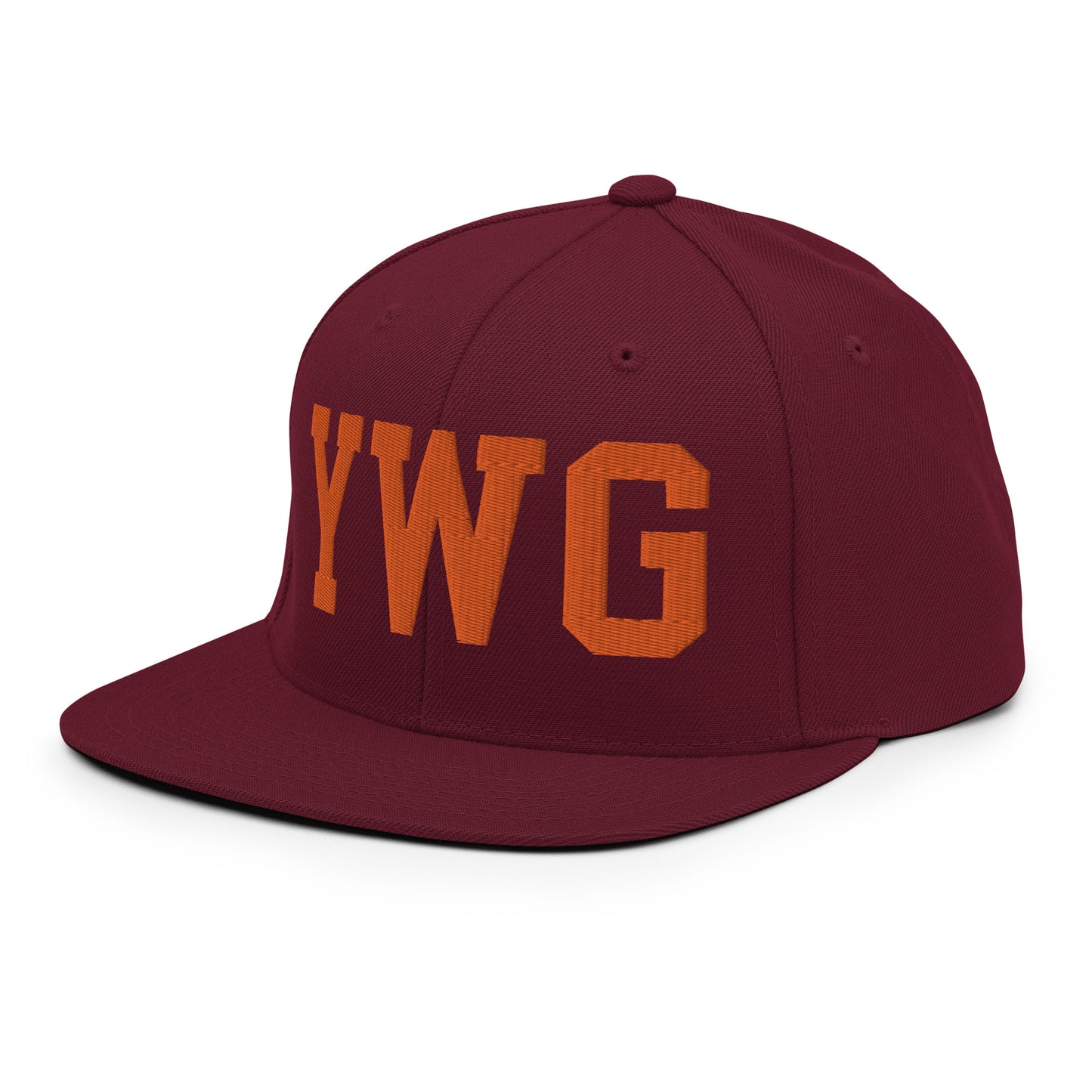College-Style Classic Snapback Hat • Orange • YWG Winnipeg • YHM Designs - Image 13