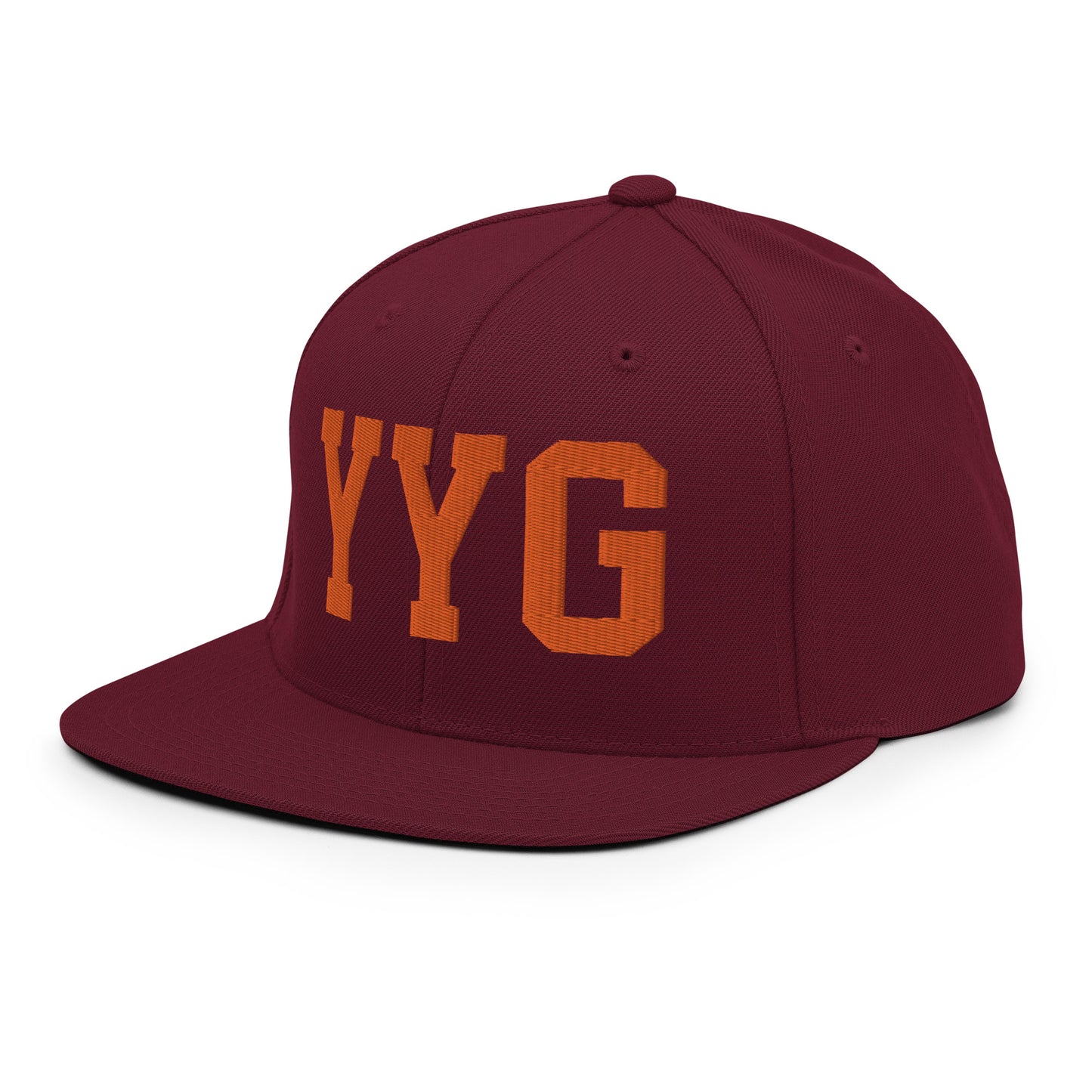 College-Style Classic Snapback Hat • Orange • YYG Charlottetown • YHM Designs - Image 13