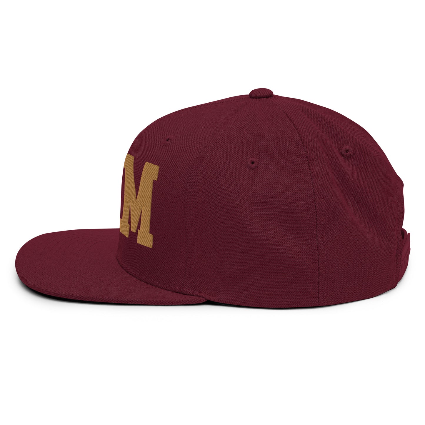 College-Style Classic Snapback Hat • Old Gold • BHM Birmingham • YHM Designs - Image 13