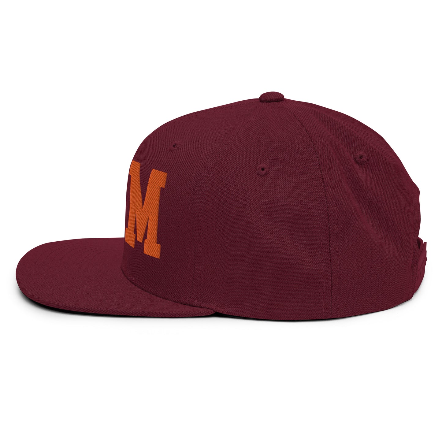 College-Style Classic Snapback Hat • Orange • YHM Hamilton Souvenir • YHM Designs - Image 14