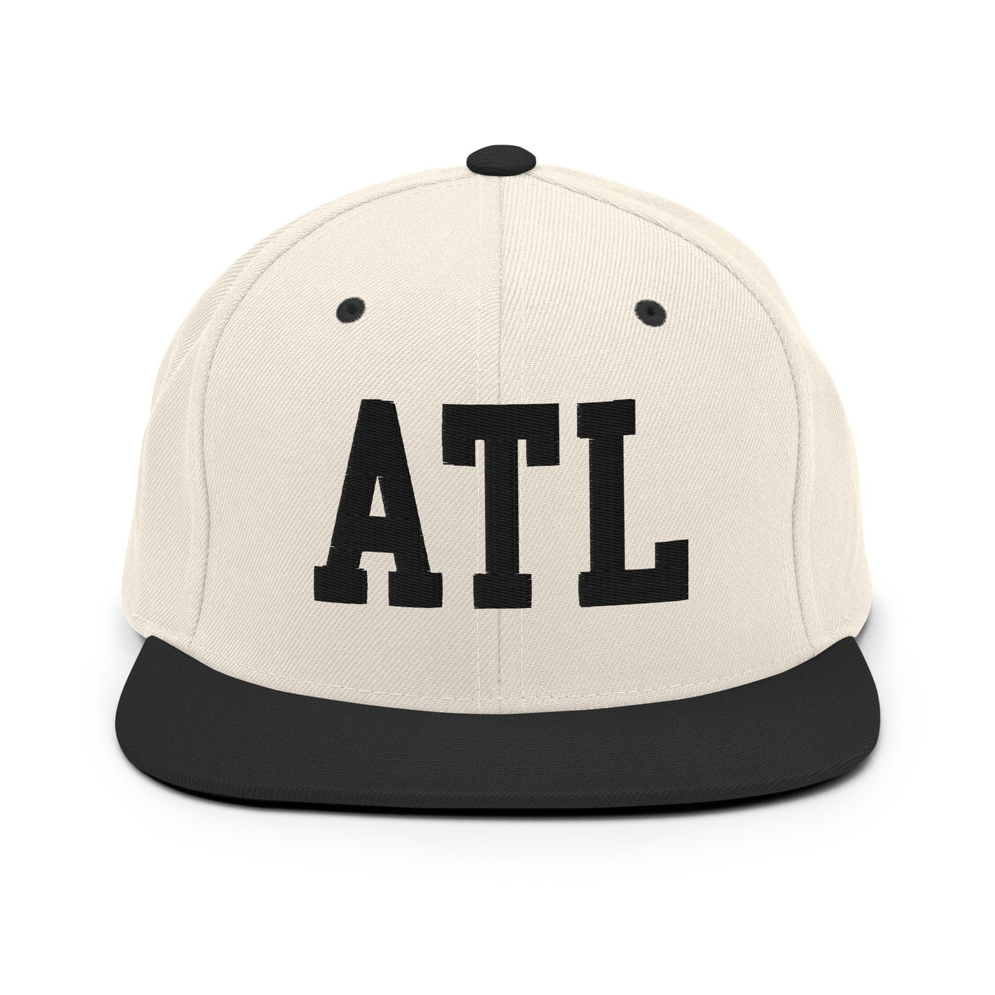 College-Style Classic Snapback Hat • Black • ATL Atlanta Souvenir • YHM Designs - Image 31