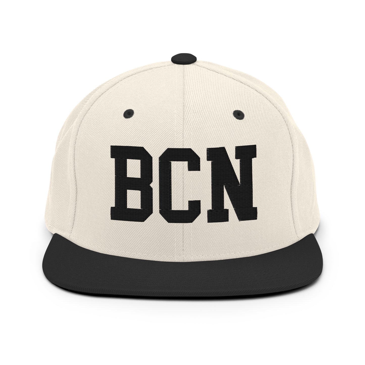 College-Style Classic Snapback Hat • Black • BCN Barcelona Souvenir • YHM Designs - Image 31