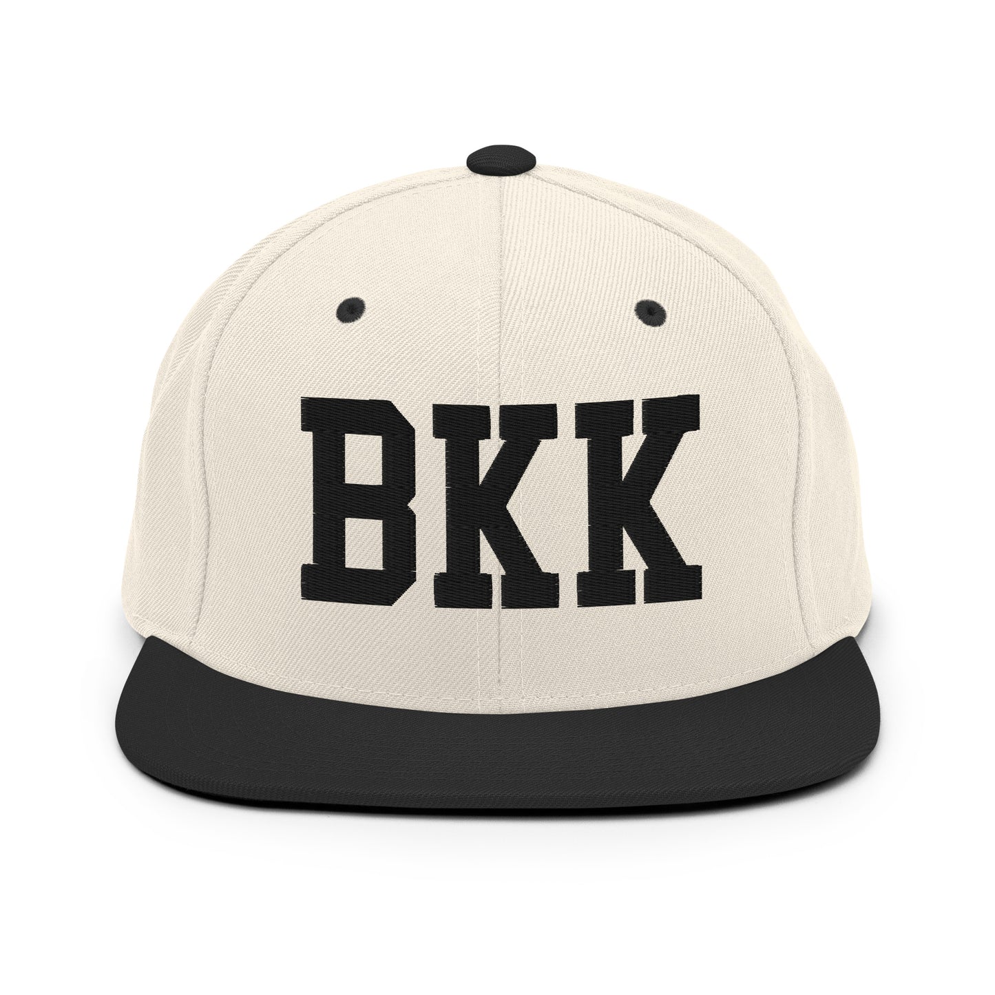 College-Style Classic Snapback Hat • Black • BKK Bangkok Souvenir • YHM Designs - Image 31