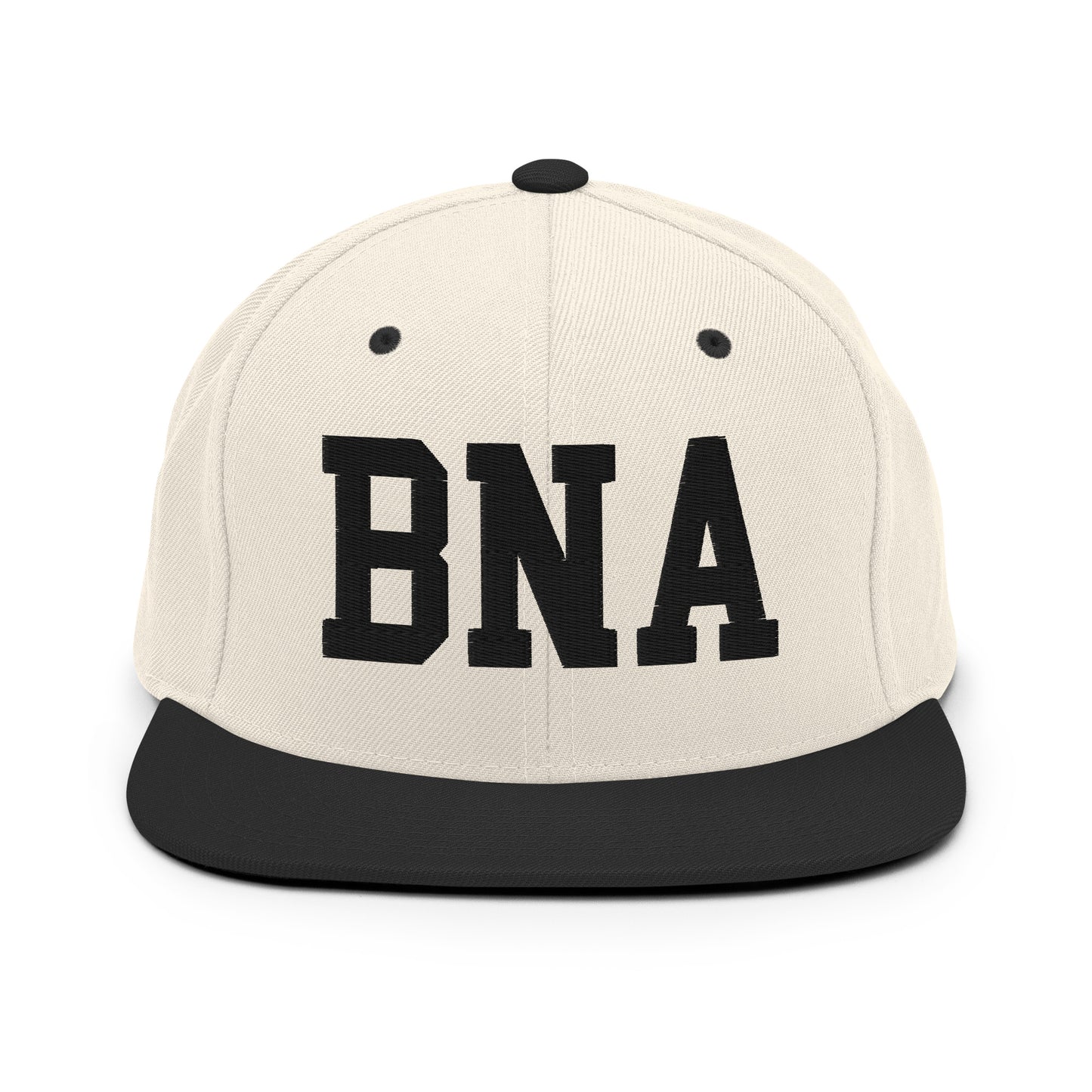 College-Style Classic Snapback Hat • Black • BNA Nashville Souvenir • YHM Designs - Image 31