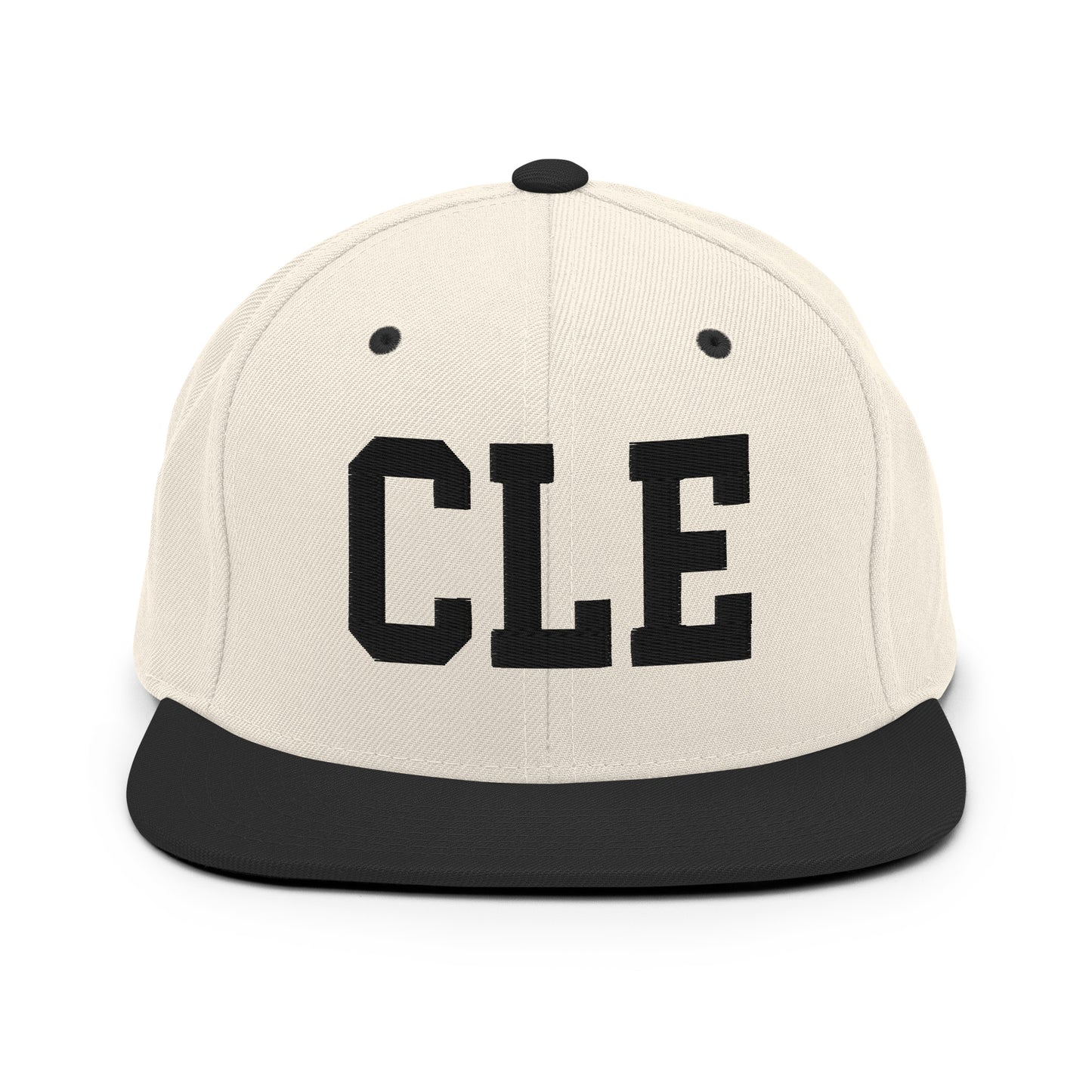 College-Style Classic Snapback Hat • Black • CLE Cleveland Souvenir • YHM Designs - Image 31