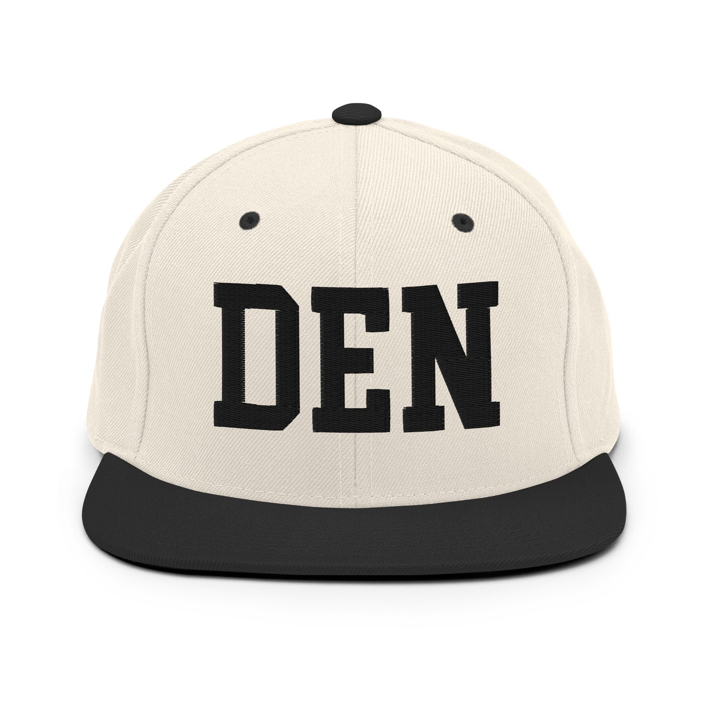 College-Style Classic Snapback Hat • Black • DEN Denver • YHM Designs - Image 31