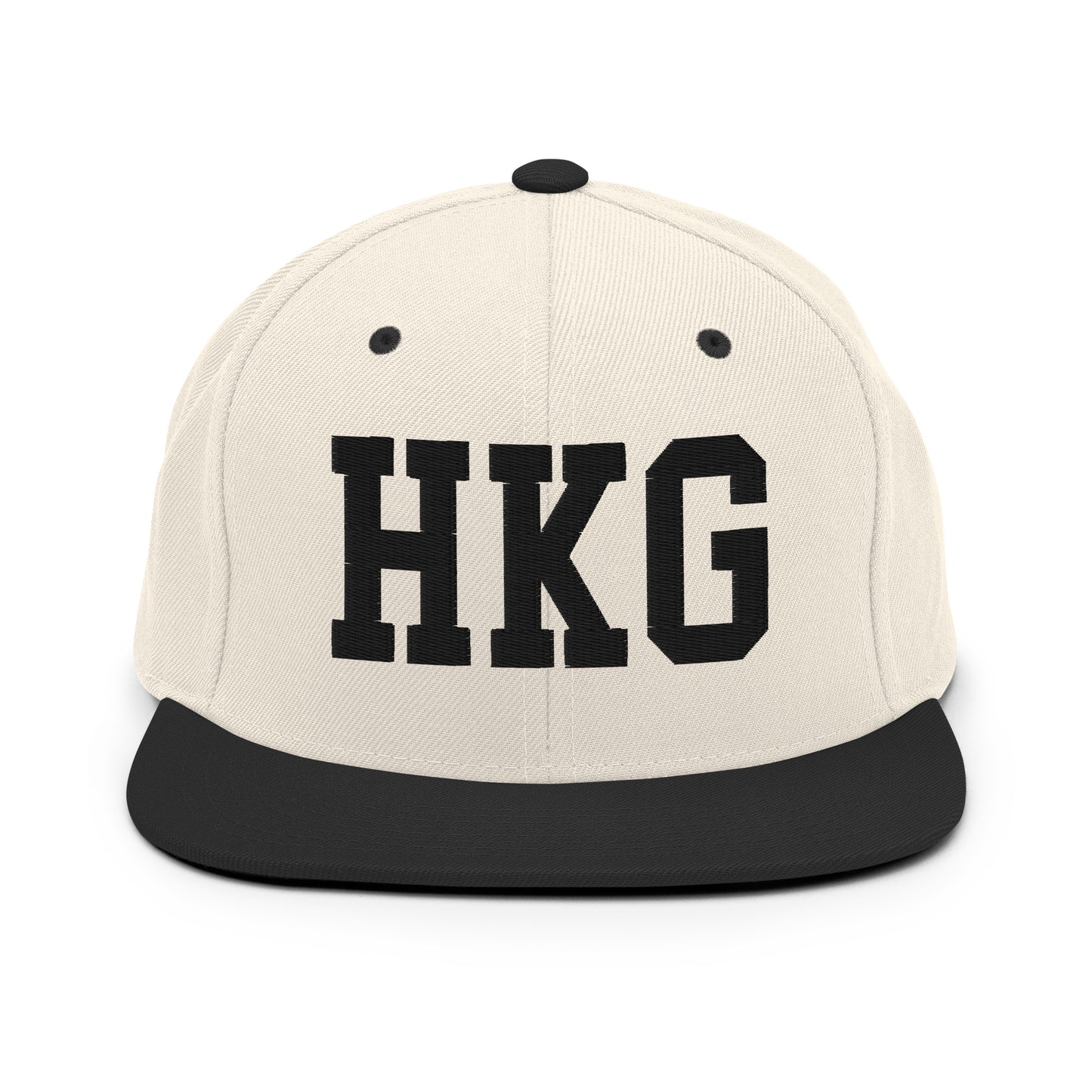 College-Style Classic Snapback Hat • Black • HKG Hong Kong • YHM Designs - Image 31