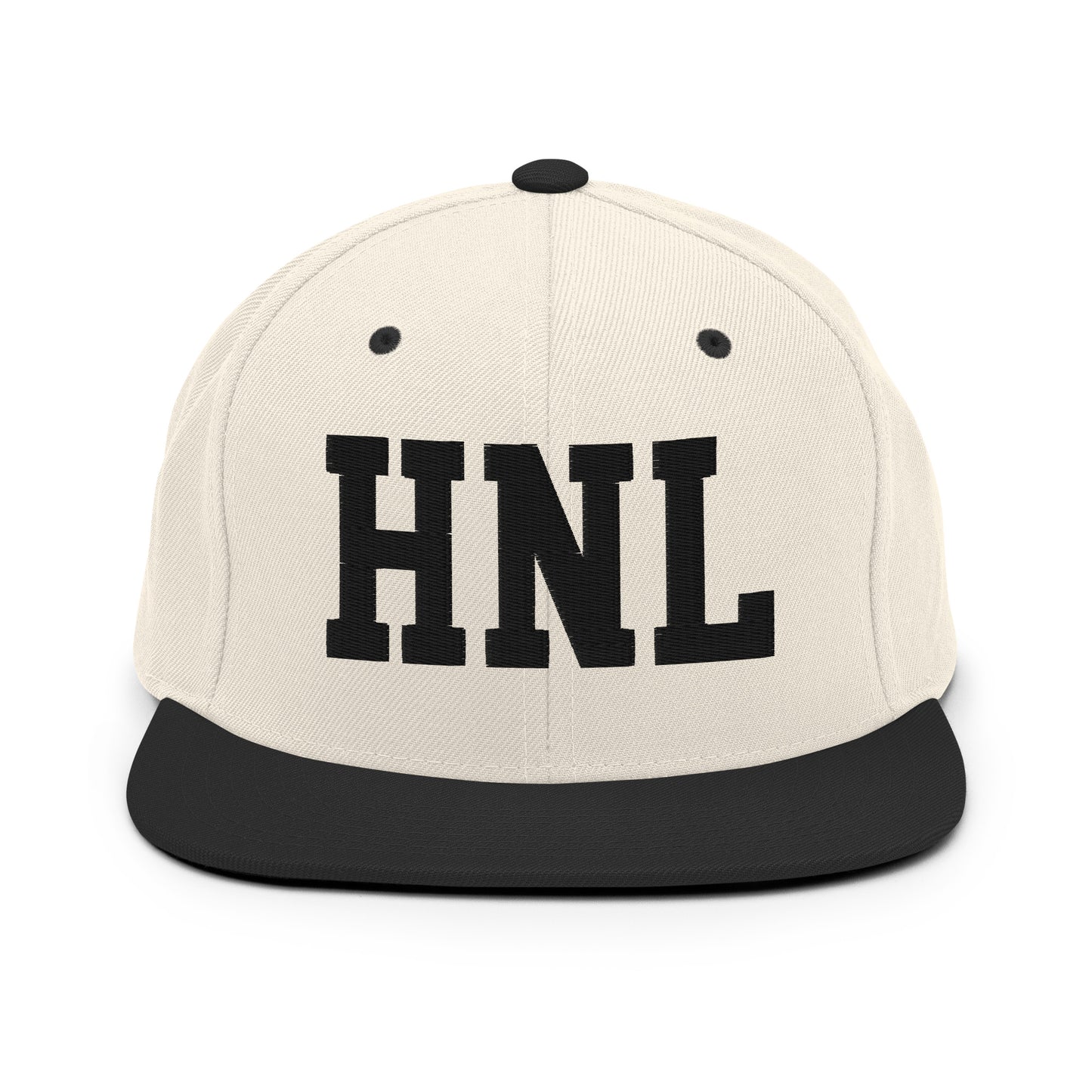 College-Style Classic Snapback Hat • Black • HNL Honolulu Souvenir • YHM Designs - Image 31