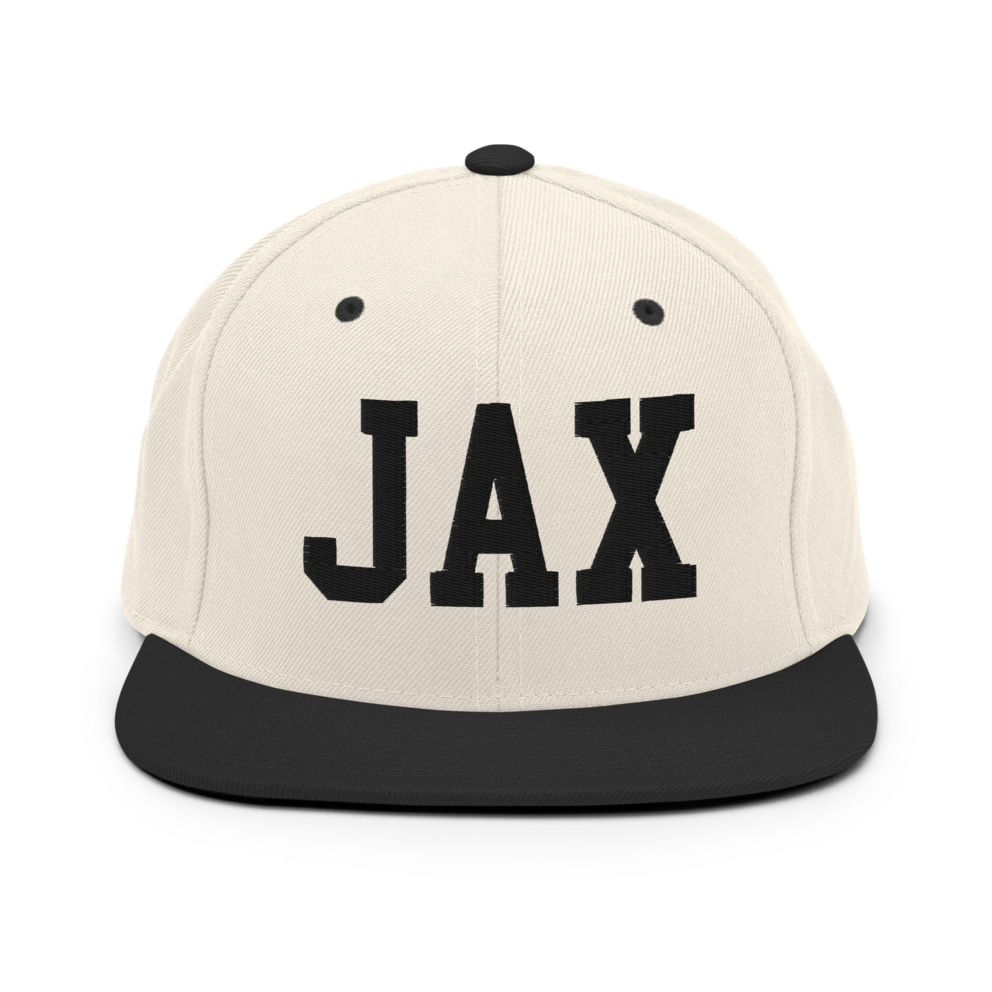 College-Style Classic Snapback Hat • Black • JAX Jacksonville Souvenir • YHM Designs - Image 31
