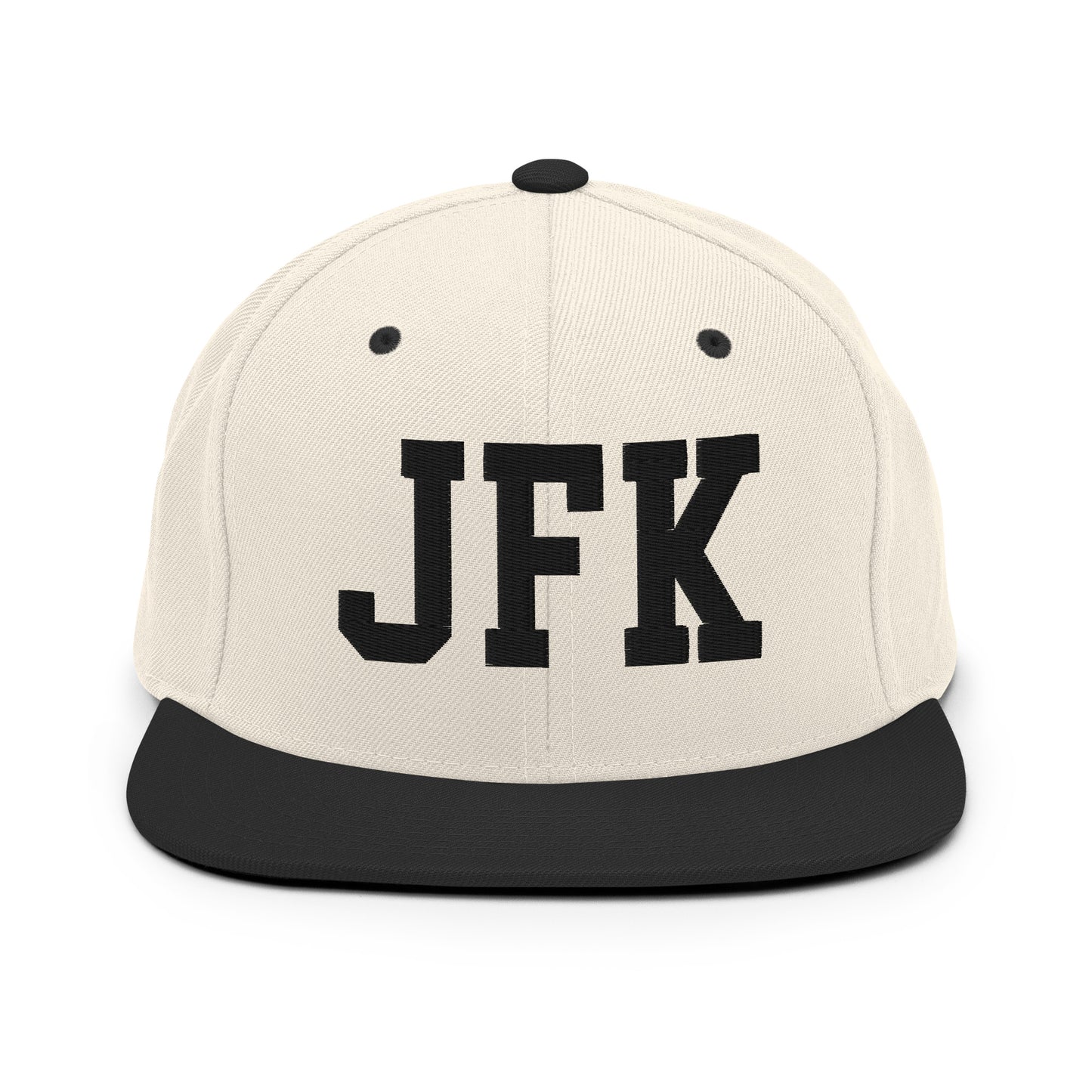 College-Style Classic Snapback Hat • Black • JFK New York City Souvenir • YHM Designs - Image 31