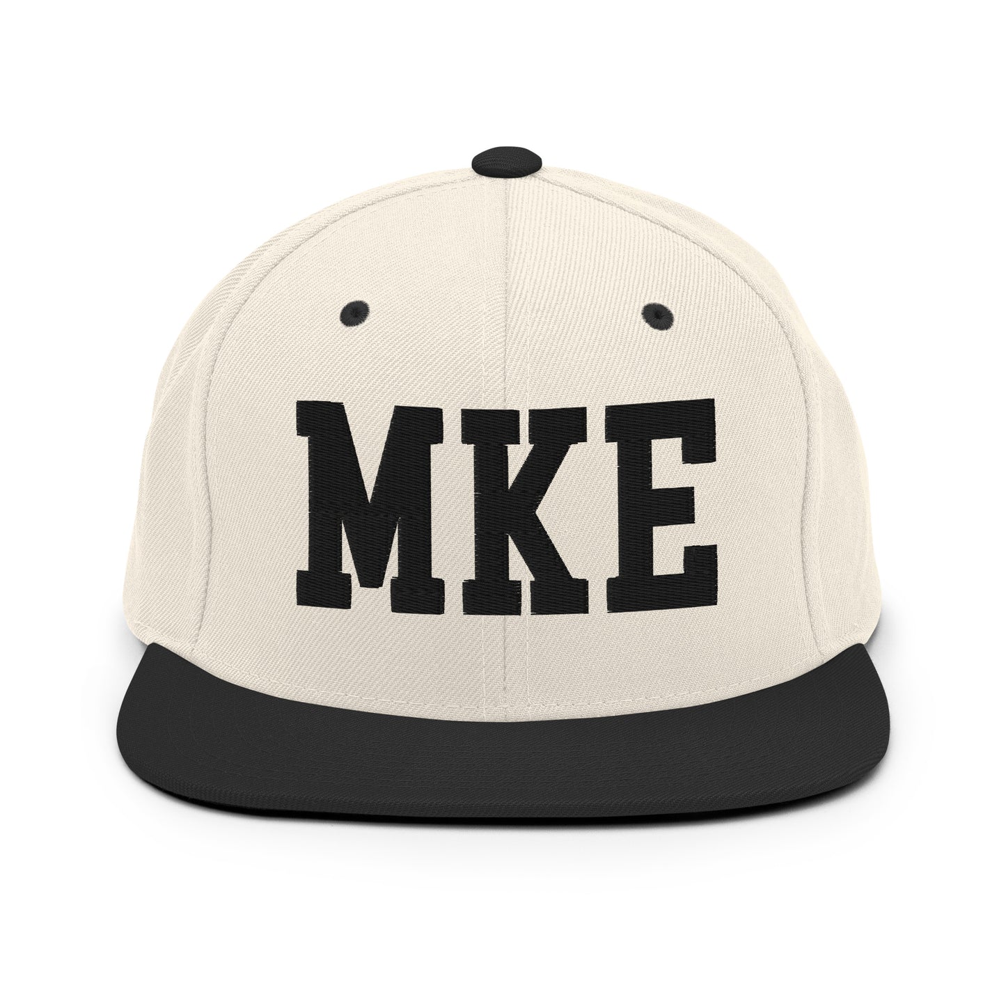 College-Style Classic Snapback Hat • Black • MKE Milwaukee • YHM Designs - Image 31