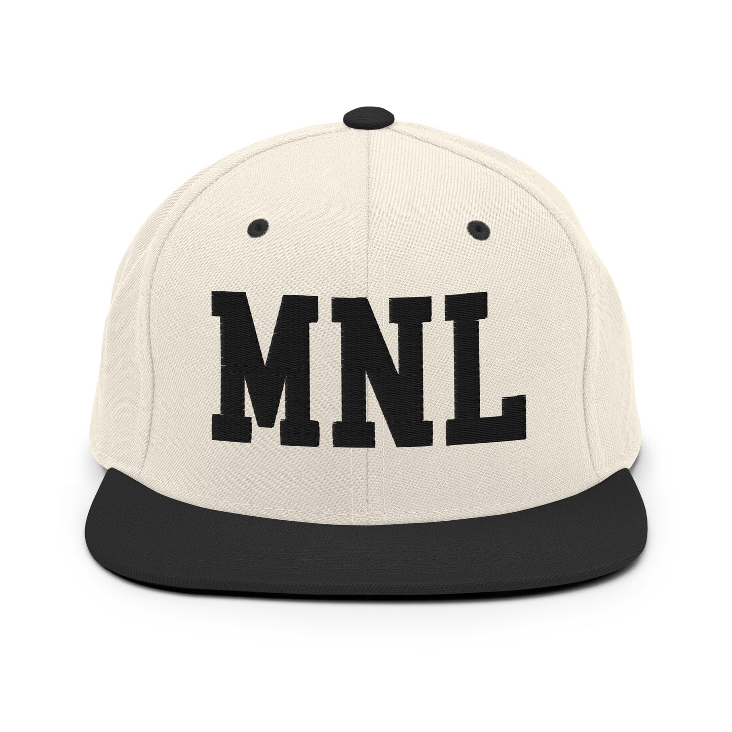 College-Style Classic Snapback Hat • Black • MNL Manila • YHM Designs - Image 31