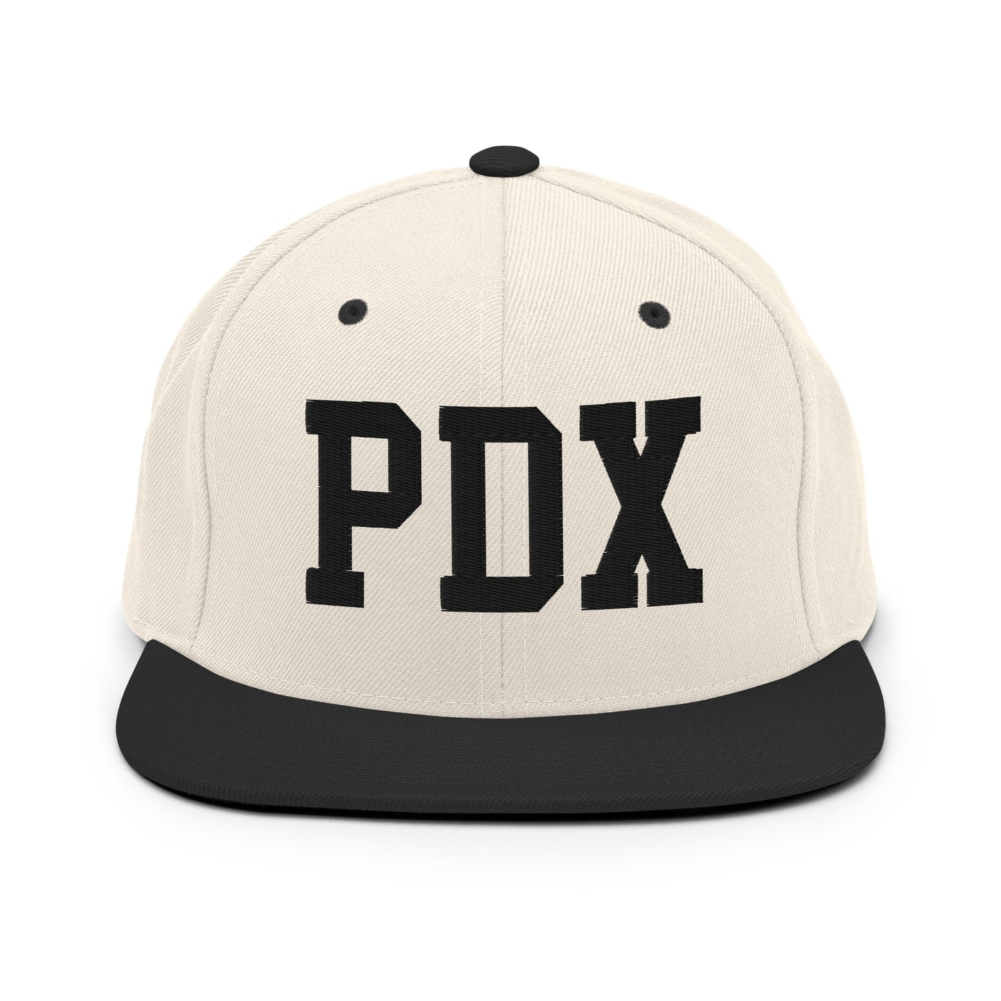 College-Style Classic Snapback Hat • Black • PDX Portland • YHM Designs - Image 31
