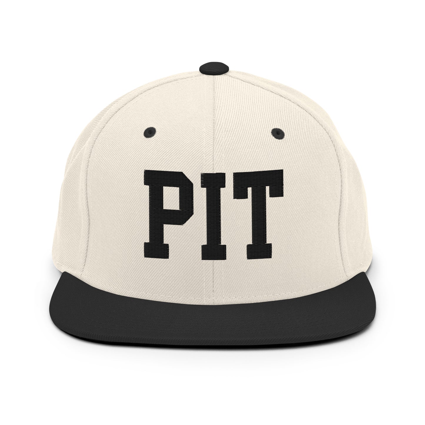 College-Style Classic Snapback Hat • Black • PIT Pittsburgh Souvenir • YHM Designs - Image 31