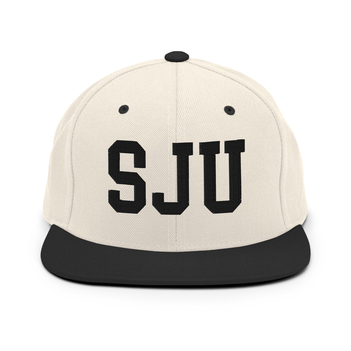 College-Style Classic Snapback Hat • Black • SJU San Juan Souvenir • YHM Designs - Image 31