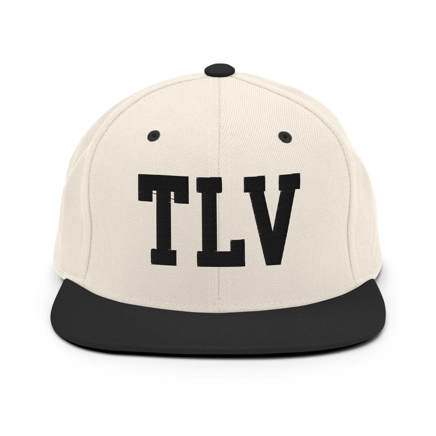 College-Style Classic Snapback Hat • Black • TLV Tel Aviv • YHM Designs - Image 31