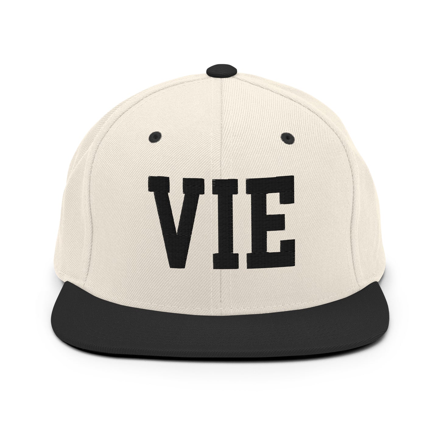College-Style Classic Snapback Hat • Black • VIE Vienna Souvenir • YHM Designs - Image 31