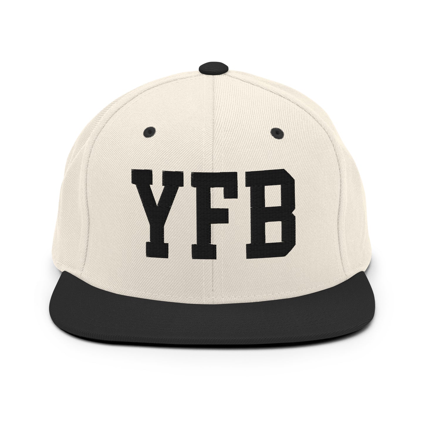College-Style Classic Snapback Hat • Black • YFB Iqaluit • YHM Designs - Image 31