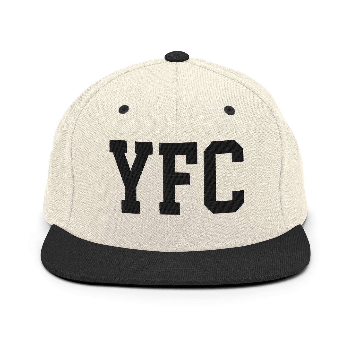 College-Style Classic Snapback Hat • Black • YFC Fredericton Souvenir • YHM Designs - Image 31