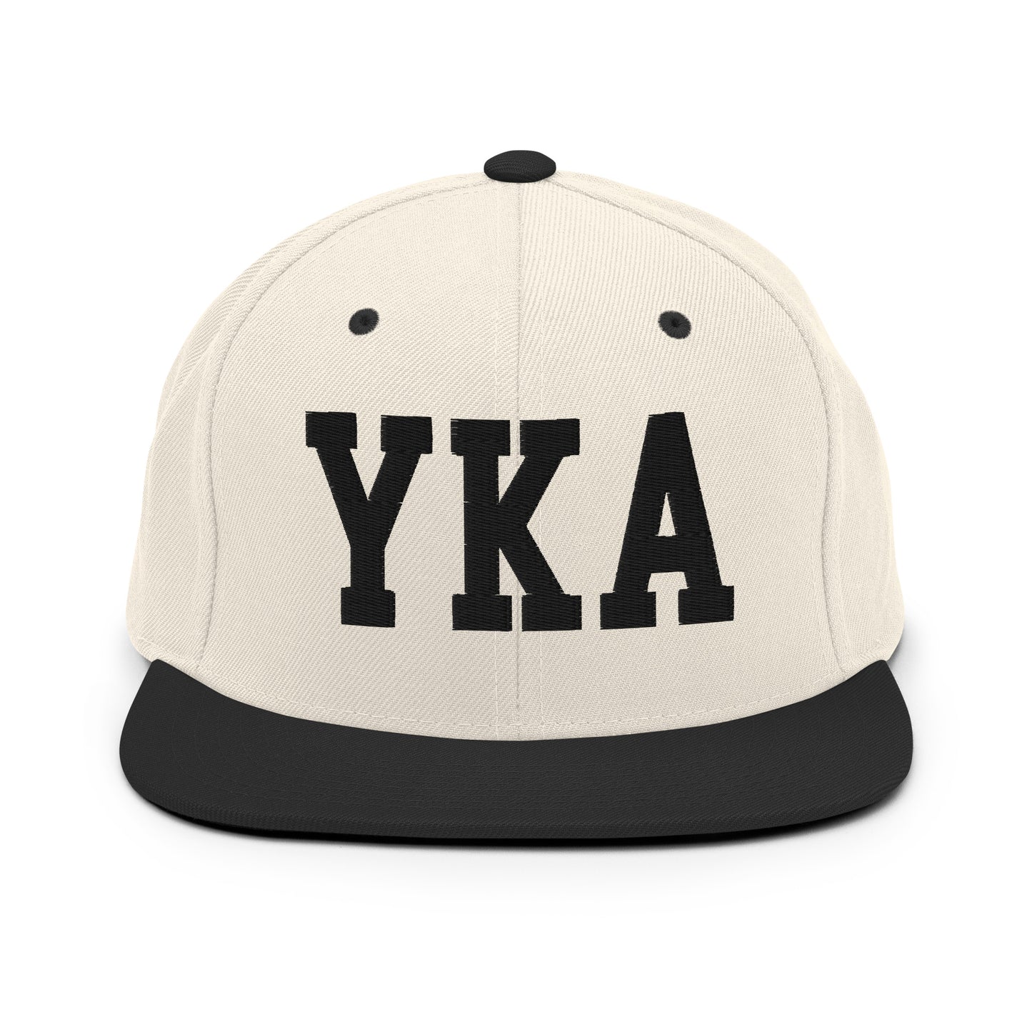 College-Style Classic Snapback Hat • Black • YKA Kamloops Souvenir • YHM Designs - Image 31